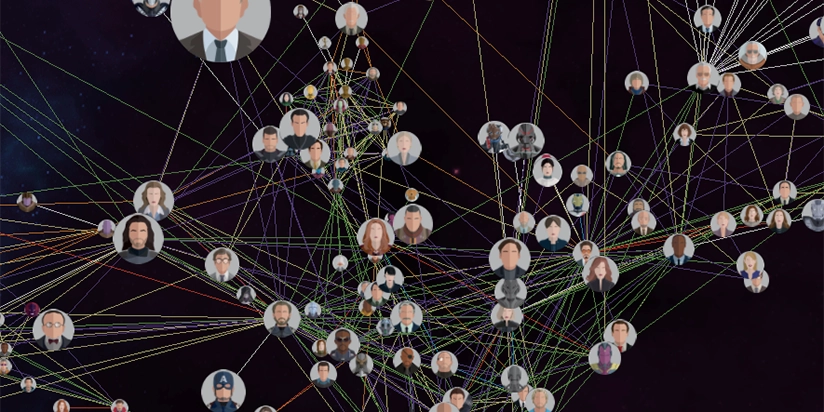Marvel universe character map